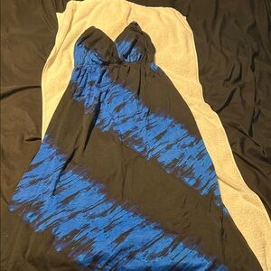 No Boundaries Black and Blue Maxi Dress